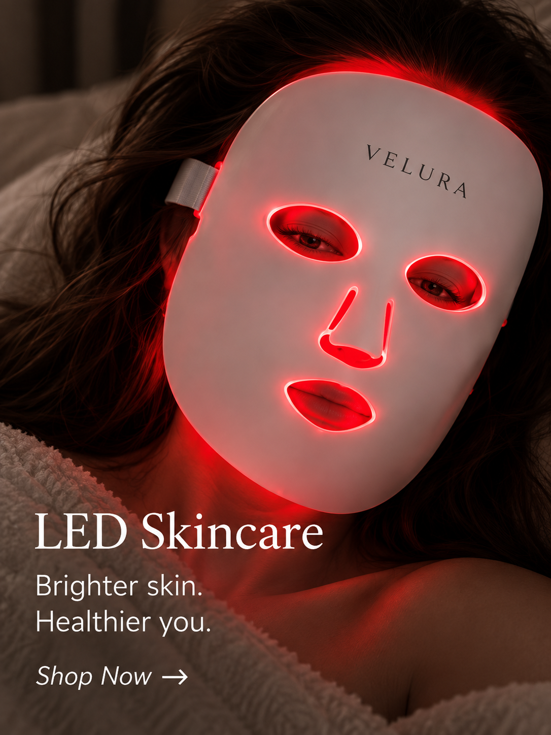 Velura skincare routine campaign visual