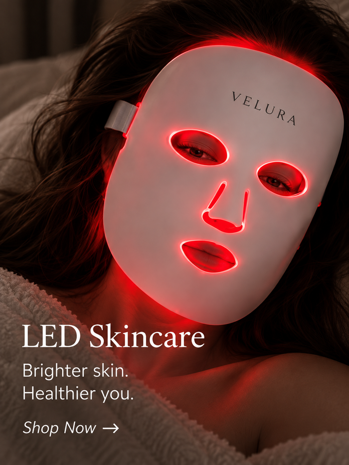 Velura skincare routine campaign visual